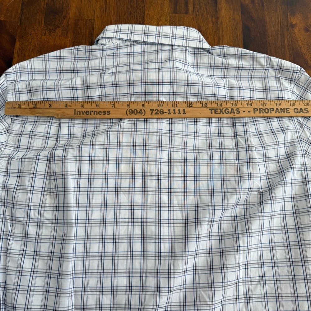 Van Heusen Mens LT Big & Tall Plaid Dress Shirt Stain Shield Wrinkle Free CB310 - Picture 9 of 9
